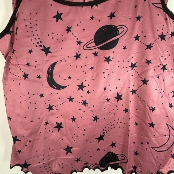 XL Stars, Moon  Saturn Mauve Pink Pajama Set - Picture 4 of 4